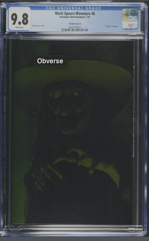 Mark Spears Monsters #6 1:50 Witch Foil Virgin CGC 9.8