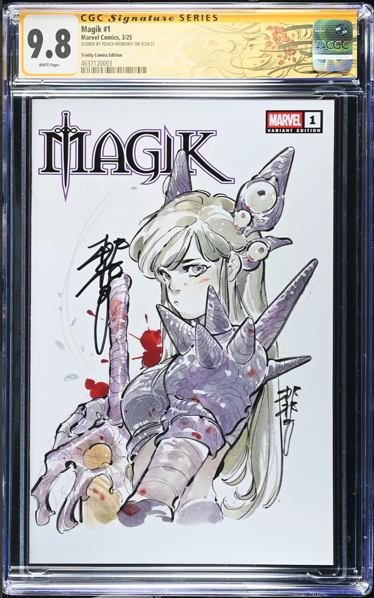 MAGIK #1 SS PEACH MOMOKO(RARE) MARVEL COMICS TRINITY EDITION CGC 9.8