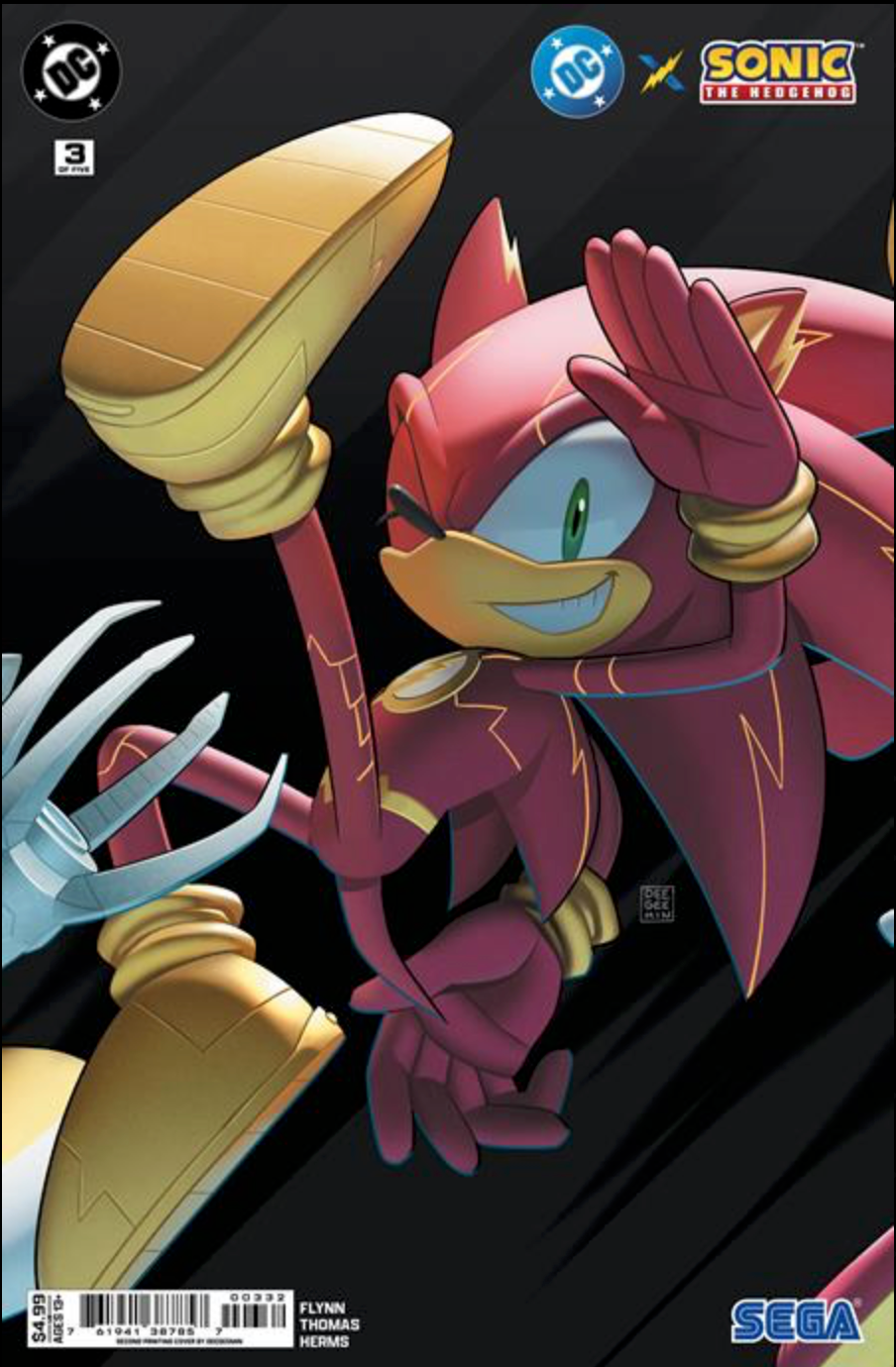 DC X Sonic The Hedgehog #1 - #5 Connecting Cover