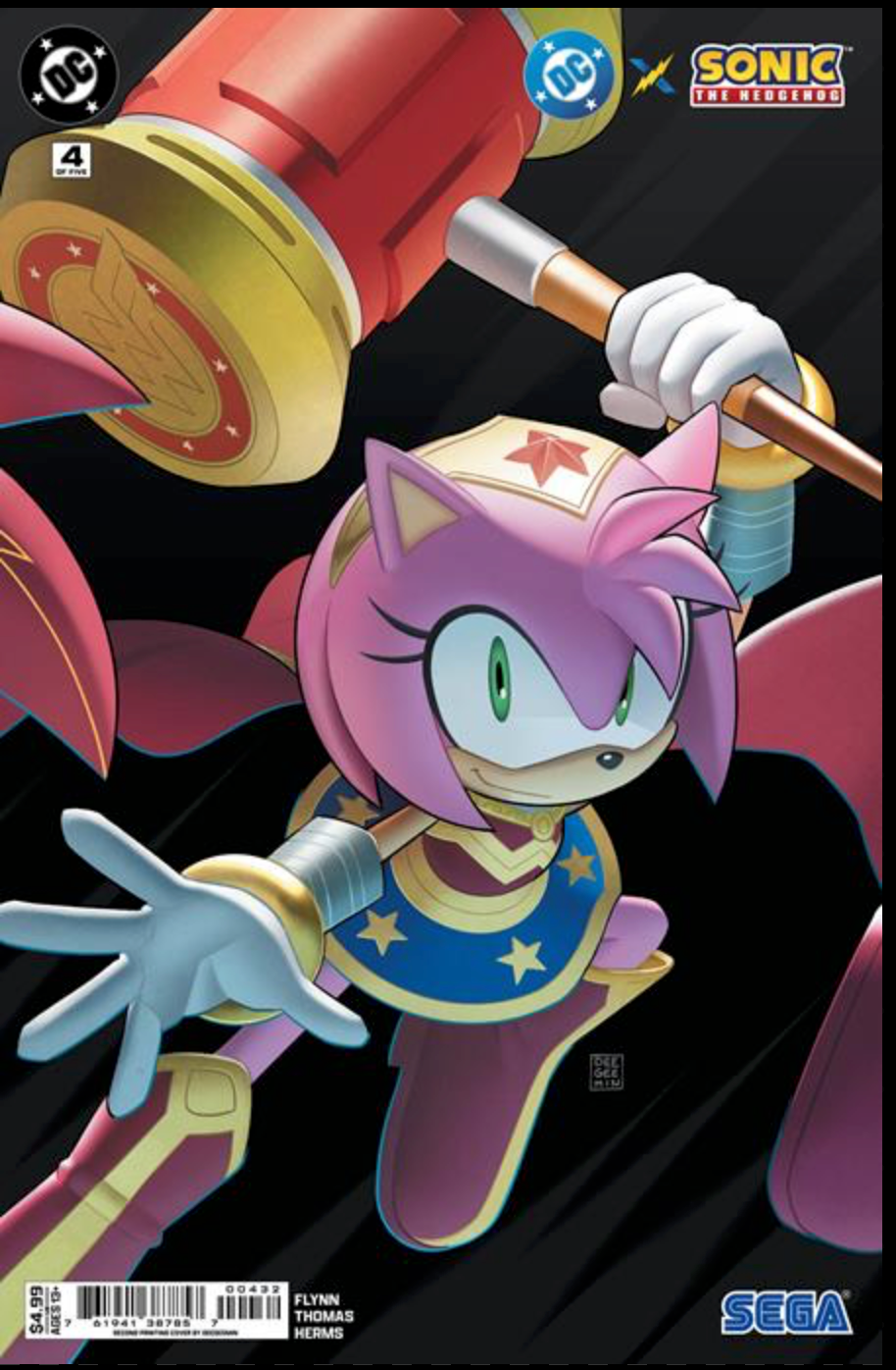 DC X Sonic The Hedgehog #1 - #5 Connecting Cover